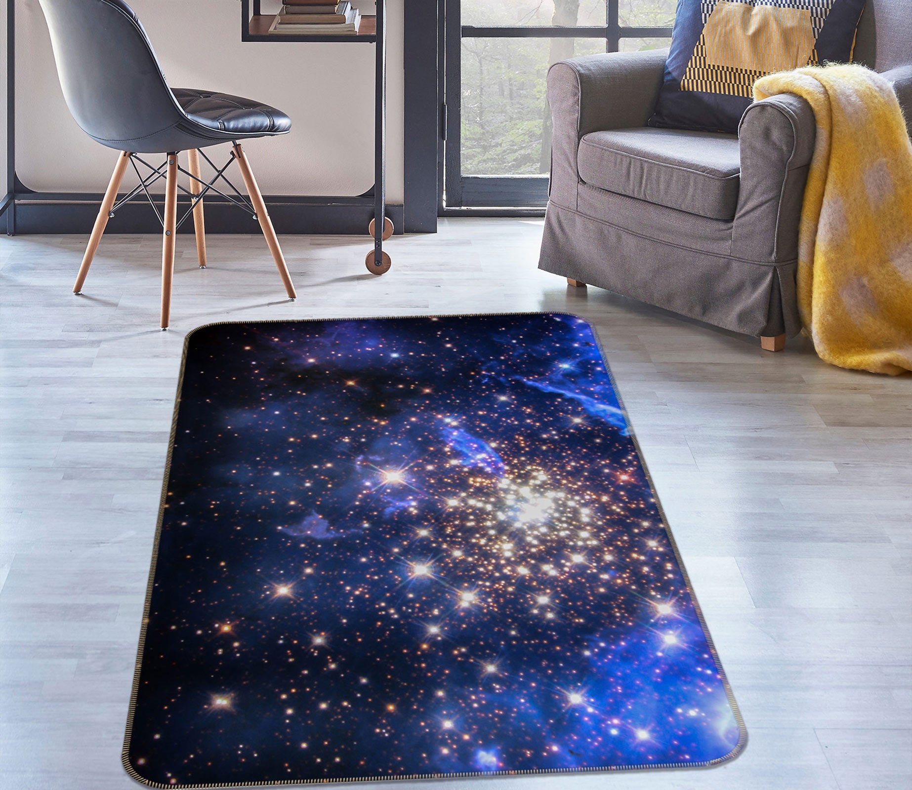 3D Starry Sky 27009 Non Slip Rug Mat