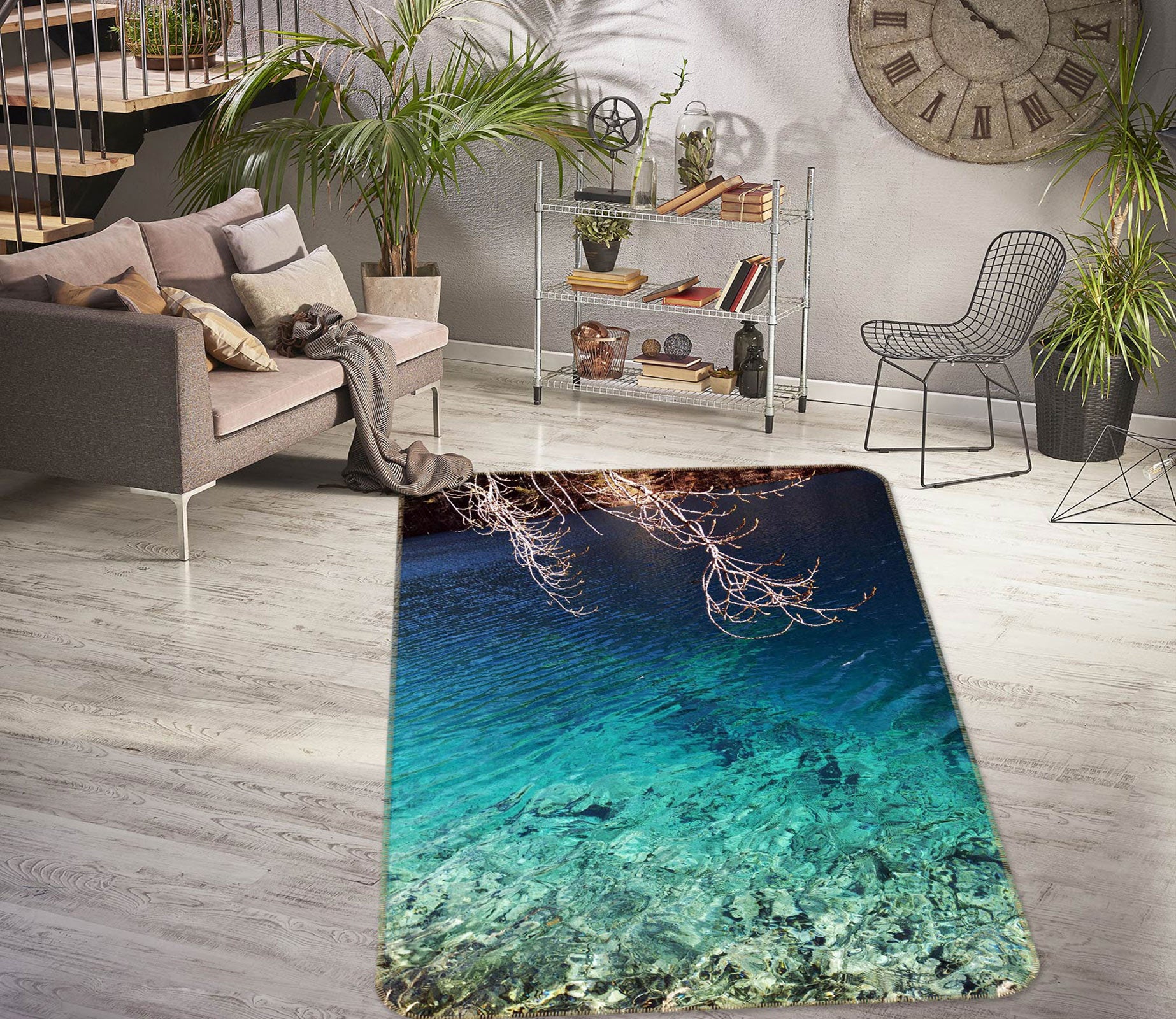 3D Seabed 27014 Non Slip Rug Mat