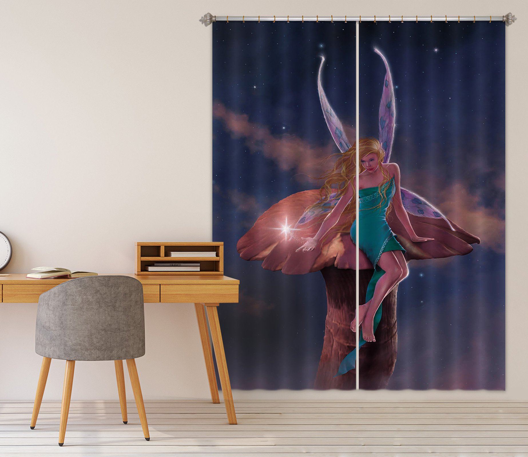 3D A Fairy's Wish 003 Vincent Hie Curtain Curtains Drapes Curtains AJ Creativity Home 