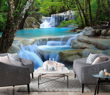3D Waterfall Woods 1543 Wall Murals Wallpaper AJ Wallpaper 2 