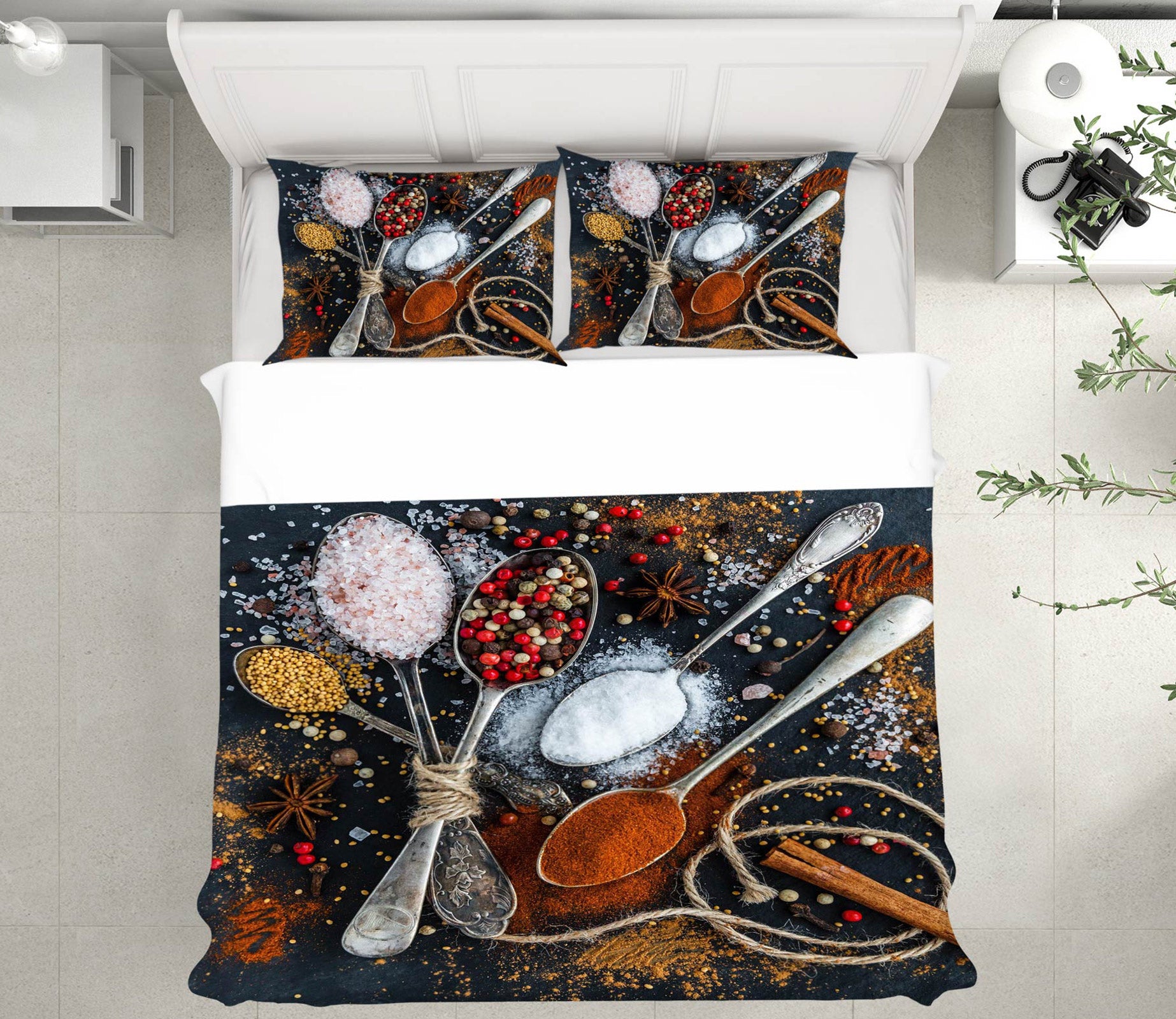 3D Seasoning Spoon 12217 Bed Pillowcases Quilt
