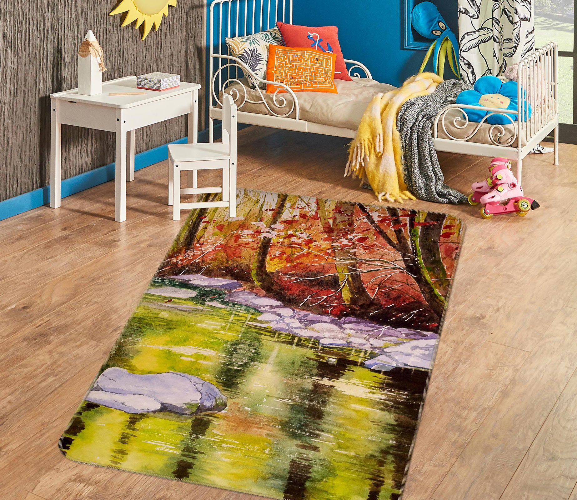 3D Tree River 27083 Non Slip Rug Mat