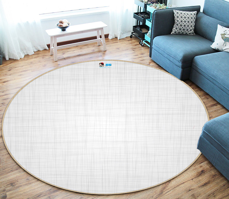 3D White 64103 Round Non Slip Rug Mat