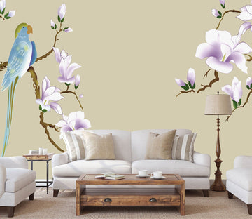 3D Flowers Bird 1600 Wall Murals Wallpaper AJ Wallpaper 2 