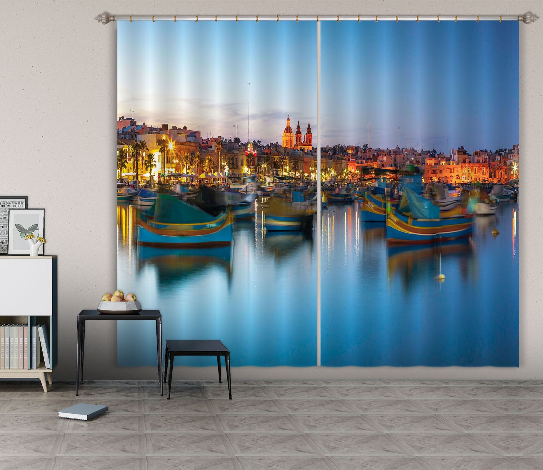 3D Night Lights 011 Assaf Frank Curtain Curtains Drapes Curtains AJ Creativity Home 