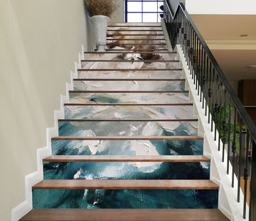 3D White Flower 2204 Skromova Marina Stair Risers