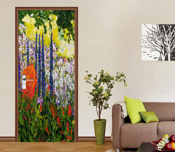 3D Flower Bush 9379 Allan P. Friedlander Door Mural