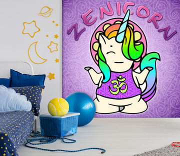 3D Cartoon Unicorn 8757 Brigid Ashwood Wall Mural Wall Murals