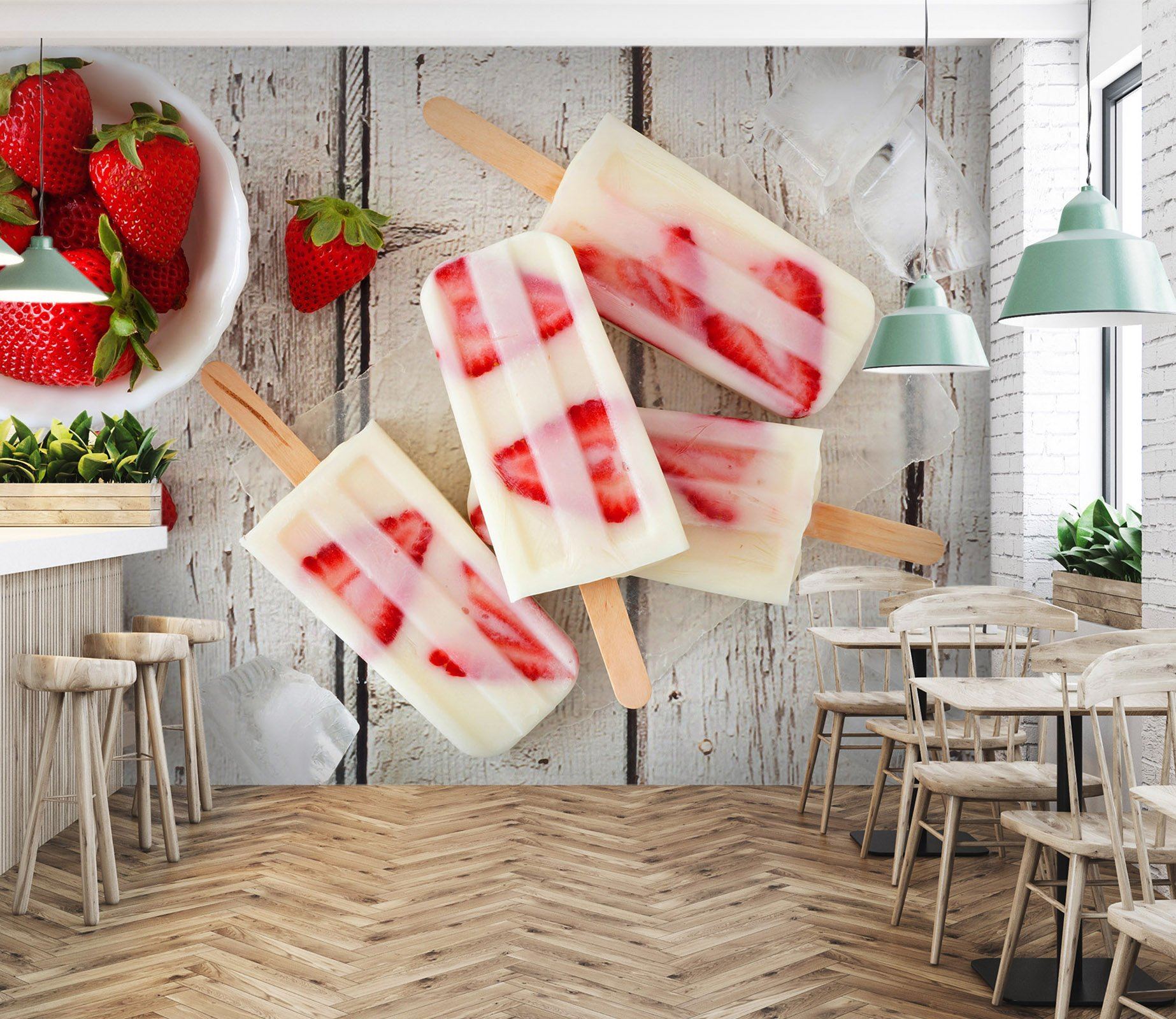 3D Delicious Strawberry Ice Cream 132 Wallpaper AJ Wallpaper 2 