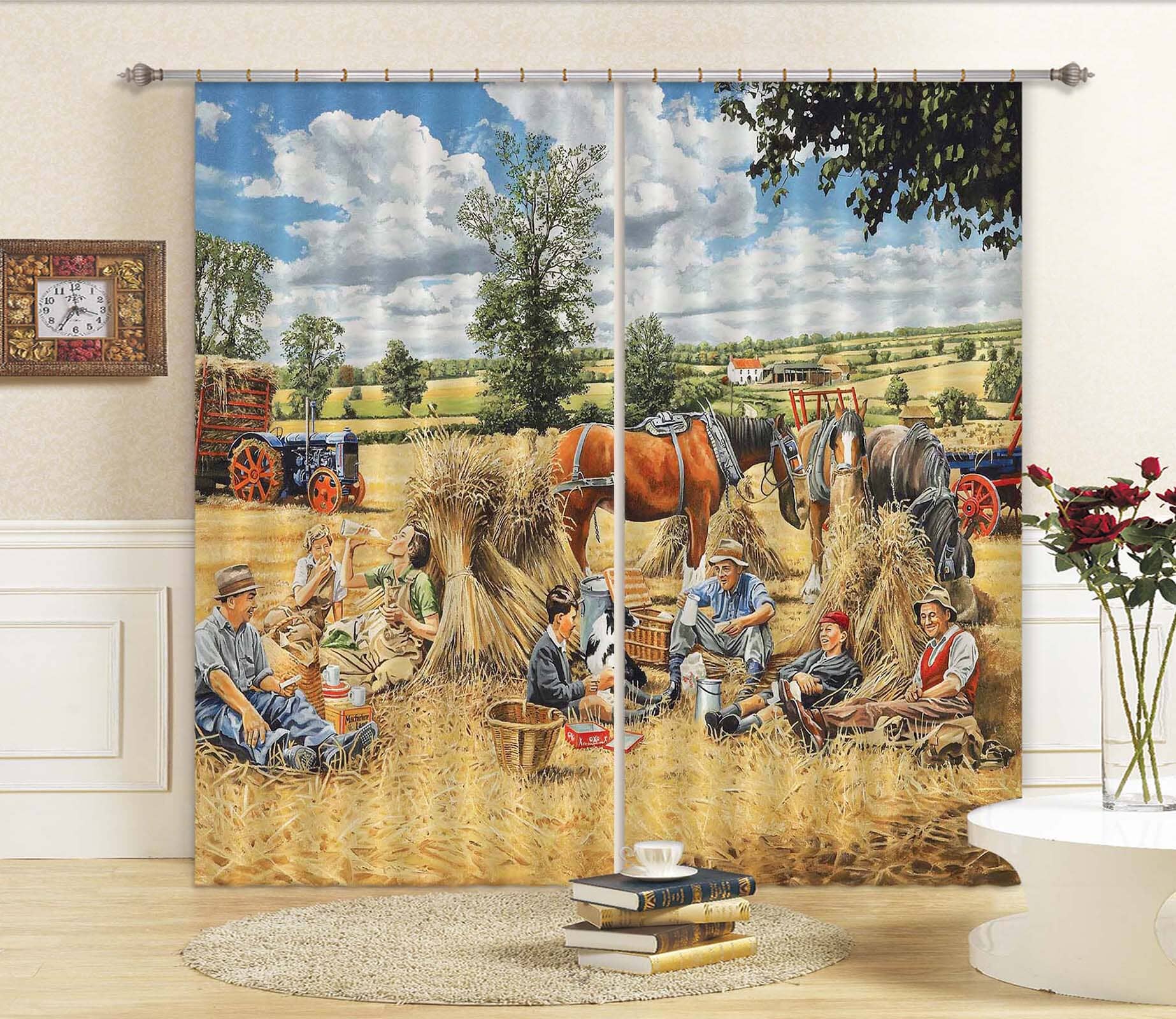 3D Harvest Lunch 068 Trevor Mitchell Curtain Curtains Drapes Curtains AJ Creativity Home 