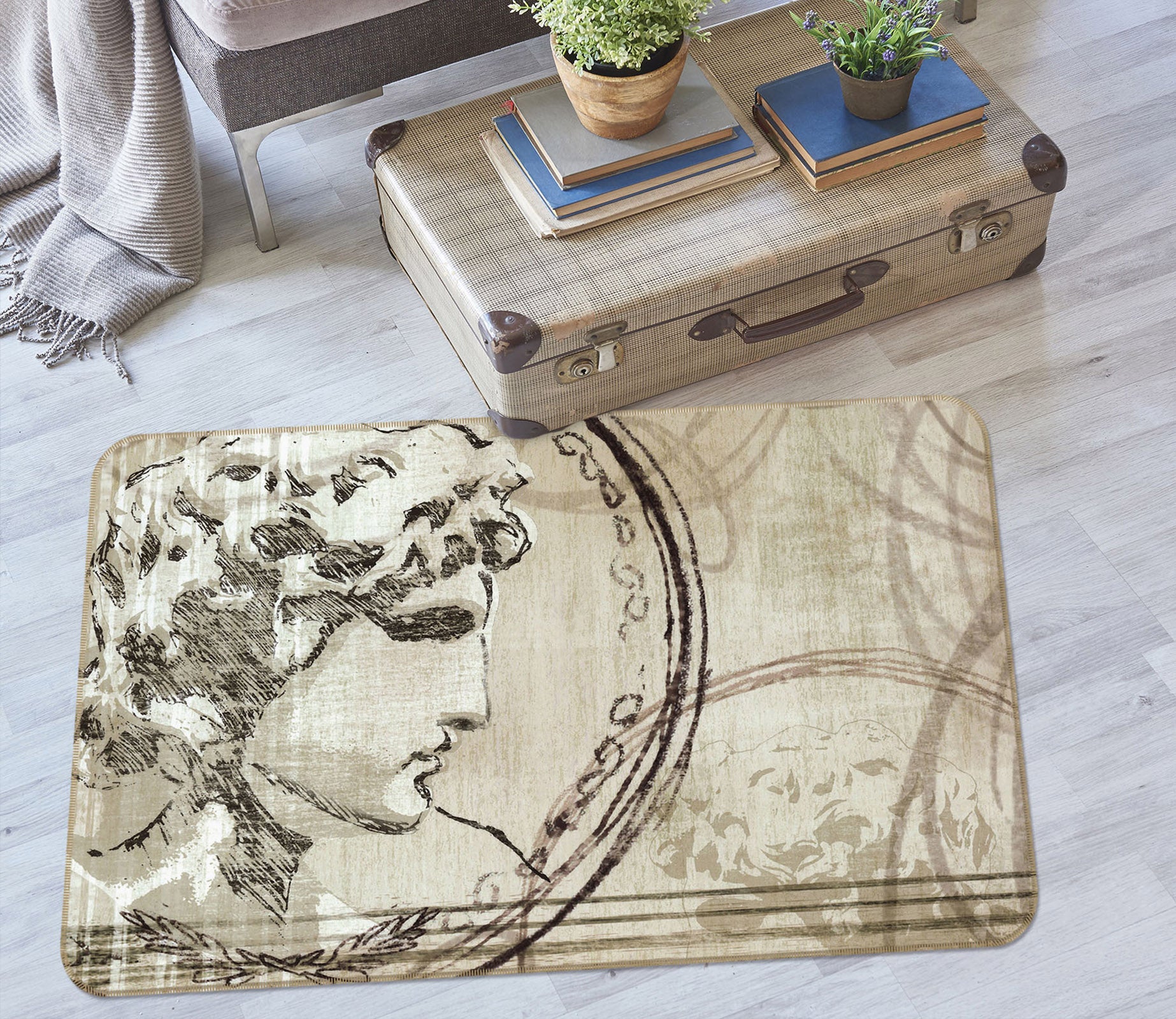 3D Portrait 32067 Non Slip Rug Mat