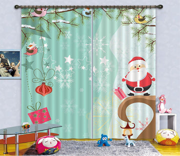 3D Twig Bird Snowflake 75 Curtains Drapes Curtains AJ Creativity Home 