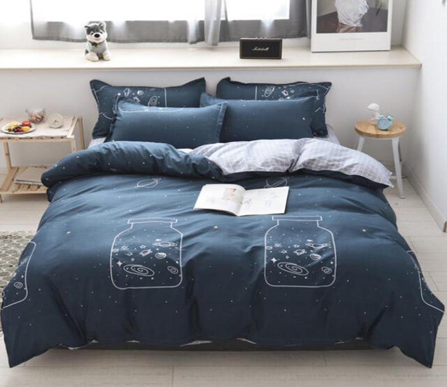 3D Line Glass Bottle 13134 Bed Pillowcases Quilt