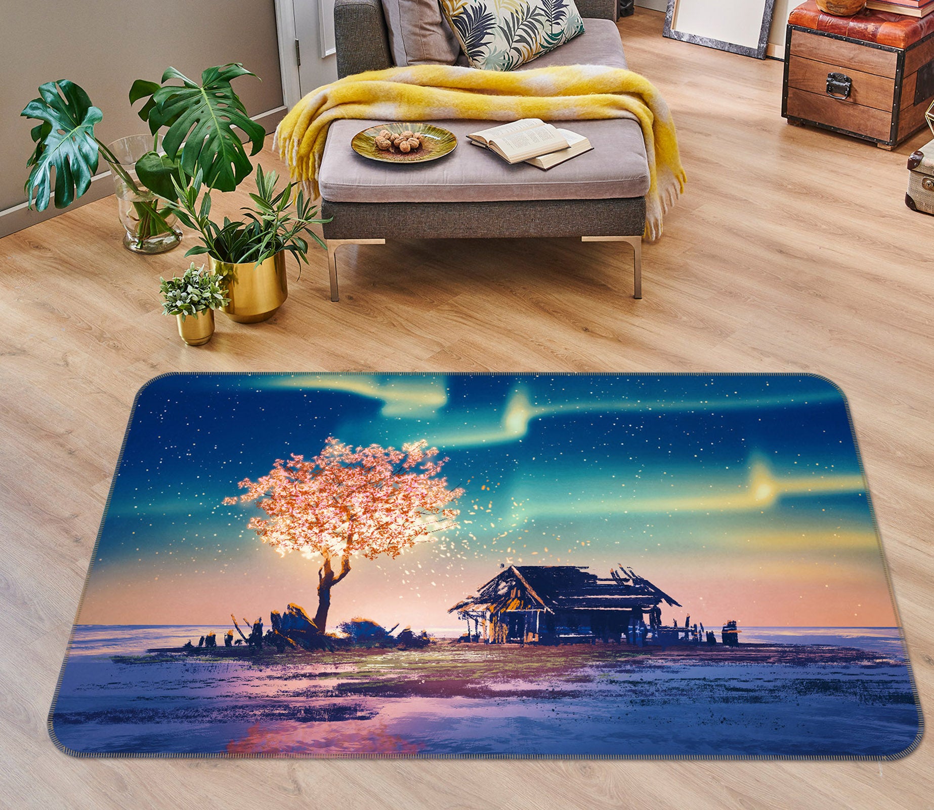 3D Tree Houses 34211 Non Slip Rug Mat