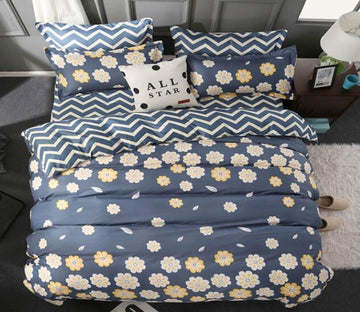 3D Little Yellow Flower 7062 Bed Pillowcases Quilt