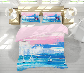 3D Glacier Sailing 12030 Bed Pillowcases Quilt