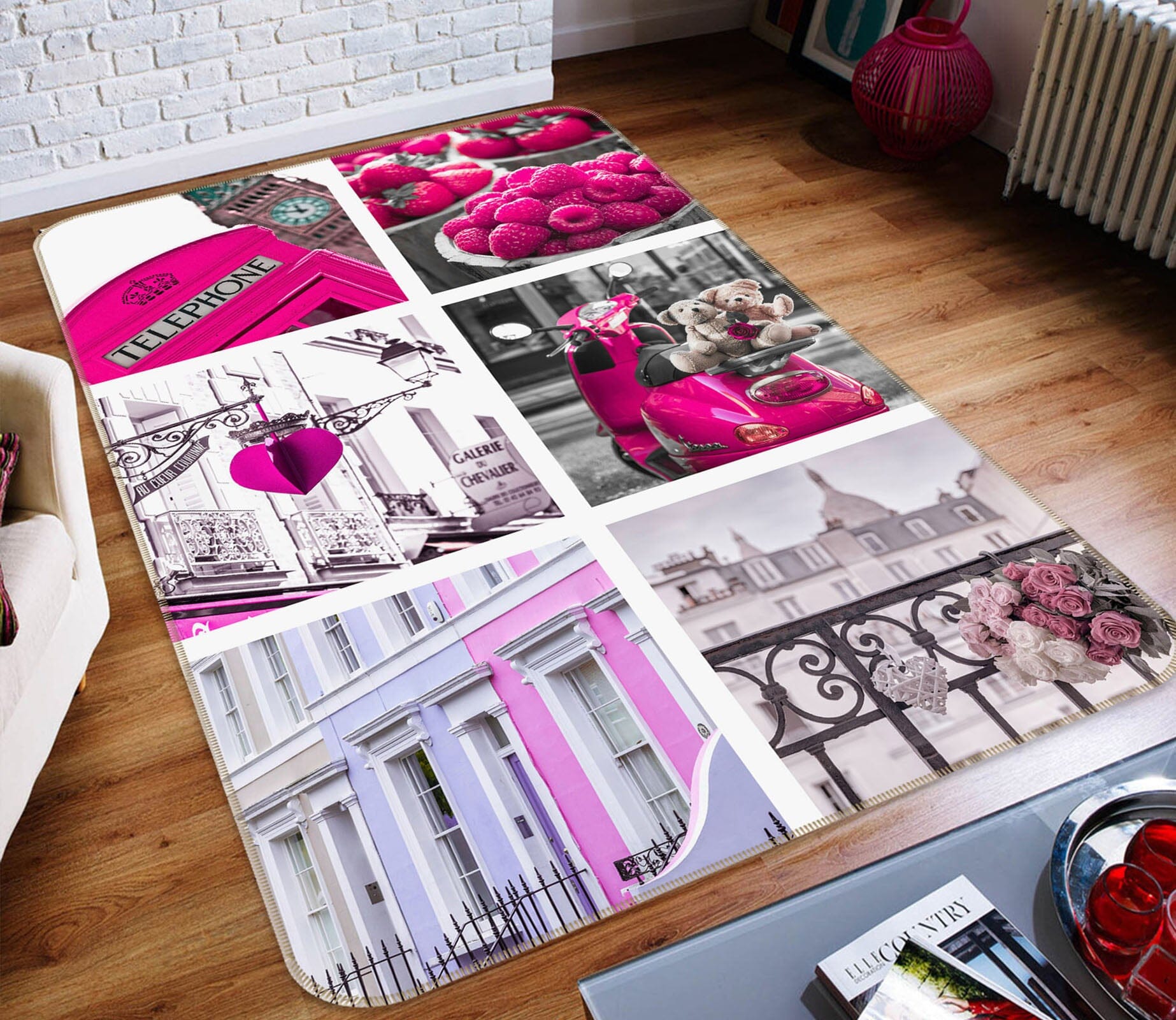 3D Pink Gift 3043 Assaf Frank Rug Non Slip Rug Mat Mat AJ Creativity Home 