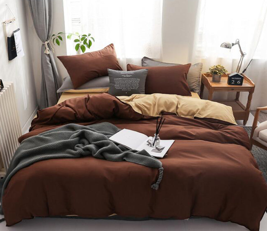 3D Dark Brown Light Brown 12110 Bed Pillowcases Quilt