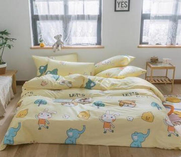 3D Cartoon Little Animals 15010 Bed Pillowcases Quilt