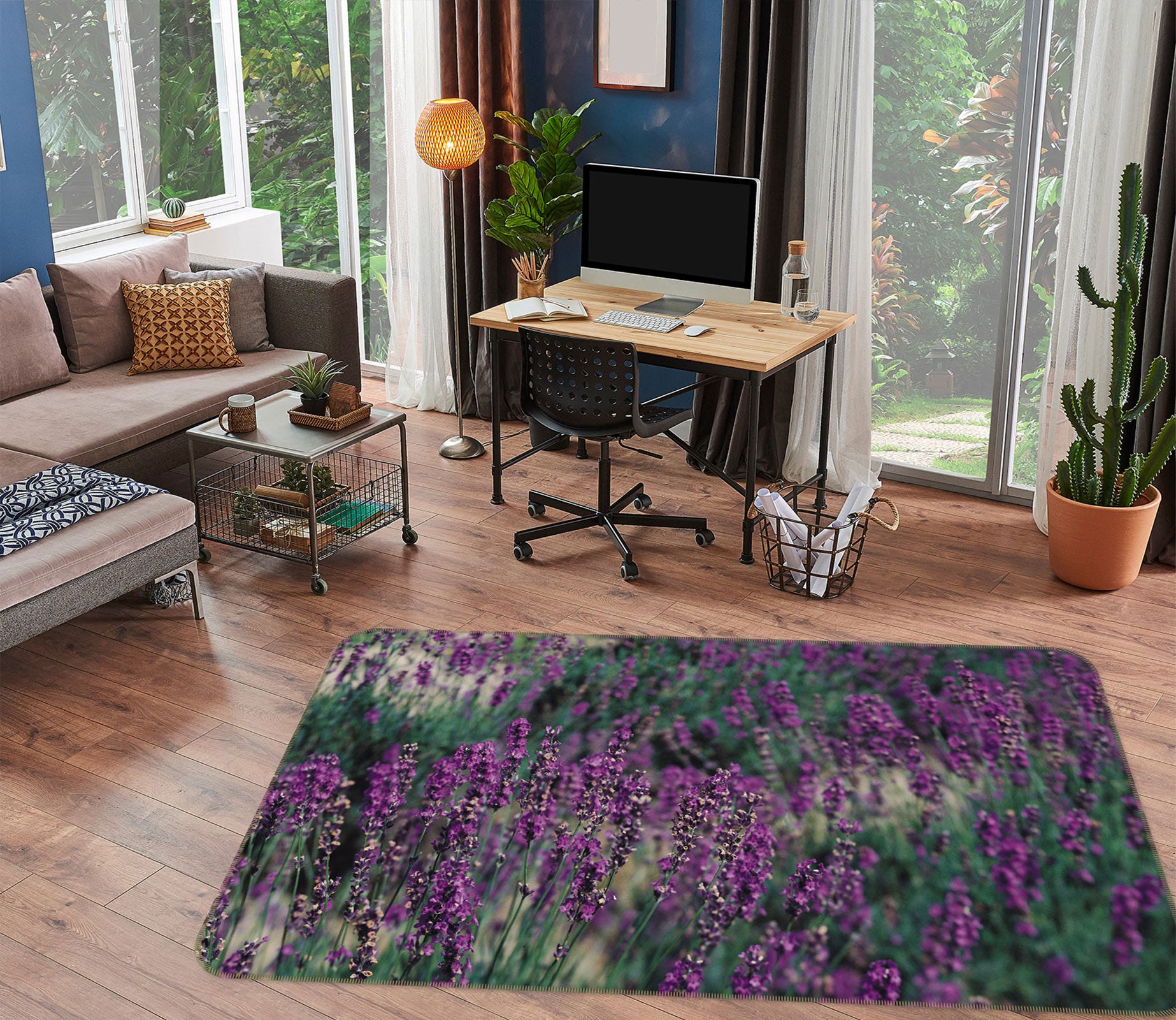 3D Flower Bush 75255 Non Slip Rug Mat