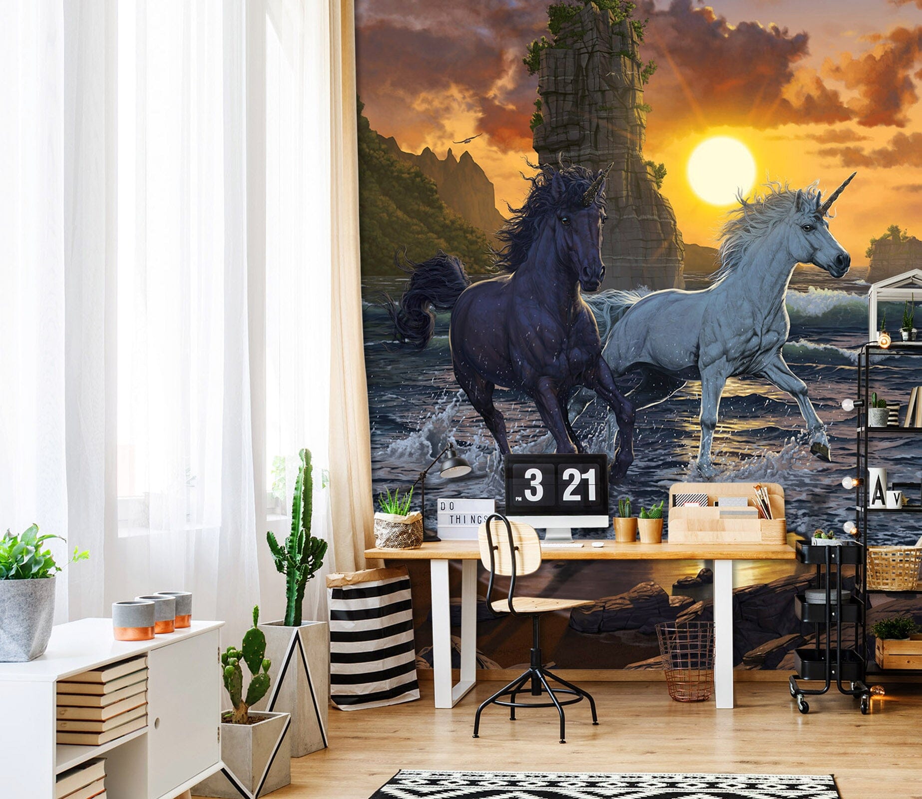 3D Sun Horse 1566 Wall Murals Exclusive Designer Vincent Wallpaper AJ Wallpaper 2 