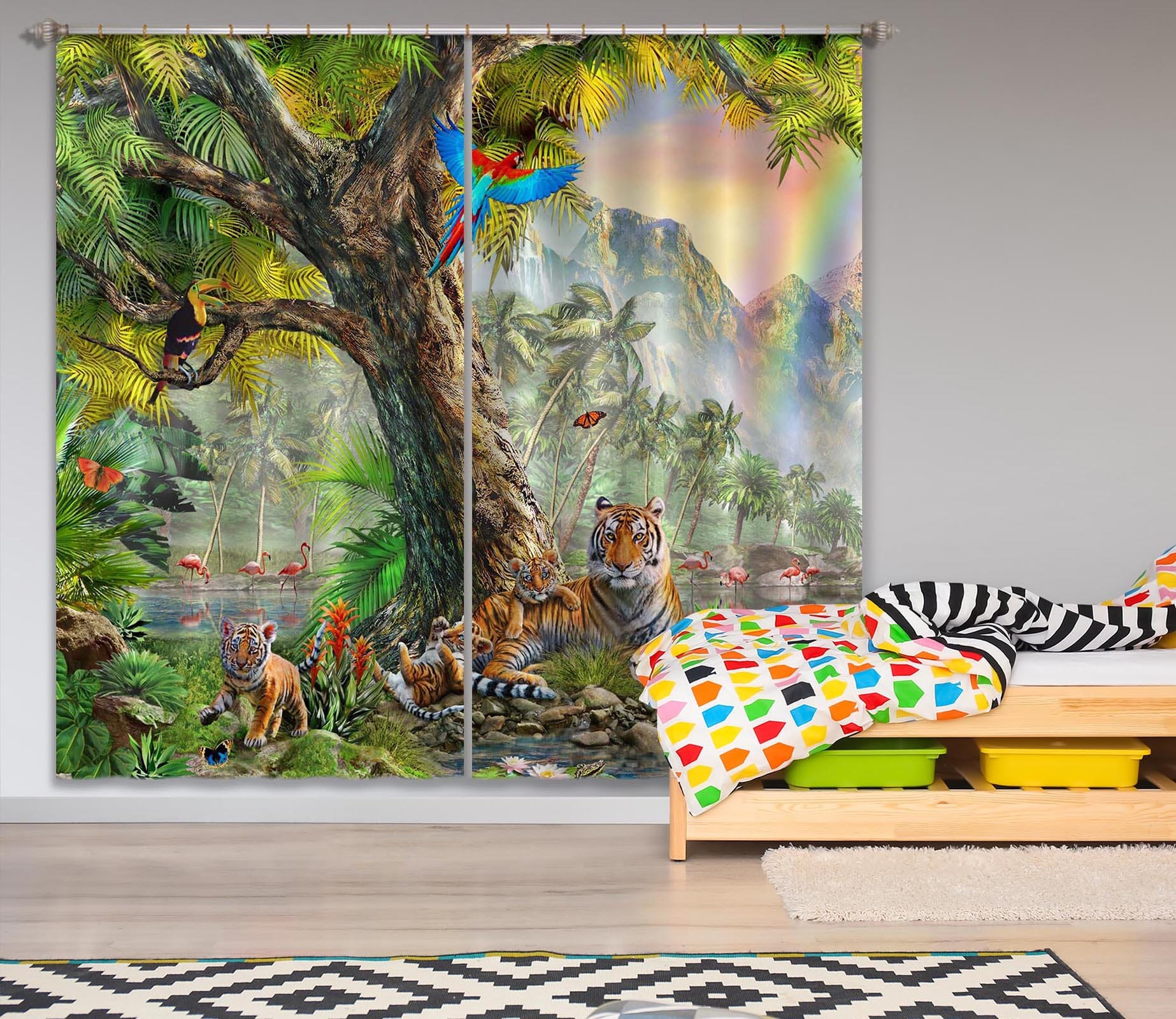 3D Rainbow Canyon 054 Adrian Chesterman Curtain Curtains Drapes Curtains AJ Creativity Home 