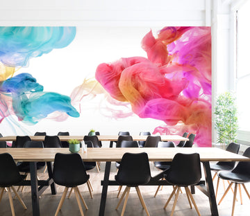 3D Colourful Smoke 028  Wall Murals