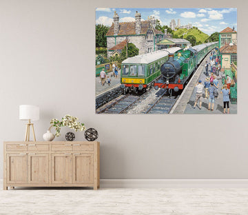 3D Corfe Castle Station 025 Trevor Mitchell Wall Sticker Wallpaper AJ Wallpaper 2 