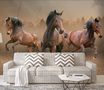 3D Wild Horse Herd 372 Wall Murals Wallpaper AJ Wallpaper 2 