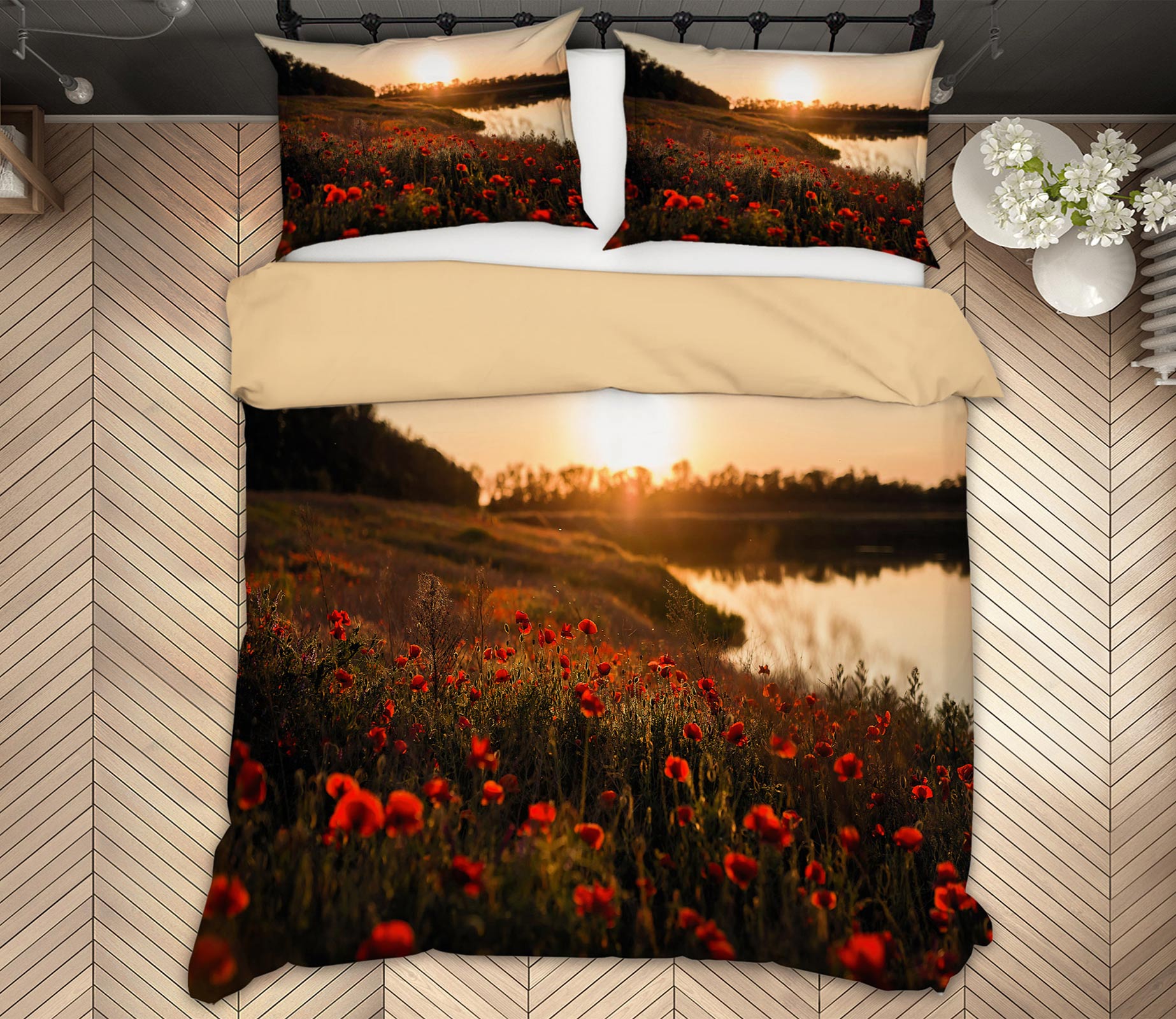 3D Flower Bush 59101 Bed Pillowcases Quilt