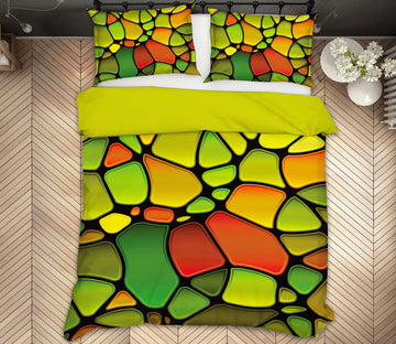 3D Circle Piece 14079 Bed Pillowcases Quilt