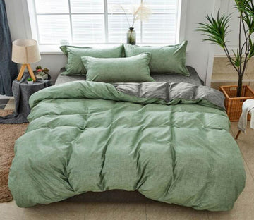 3D Green 7141 Bed Pillowcases Quilt
