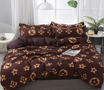 3D Brown Pattern 12157 Bed Pillowcases Quilt