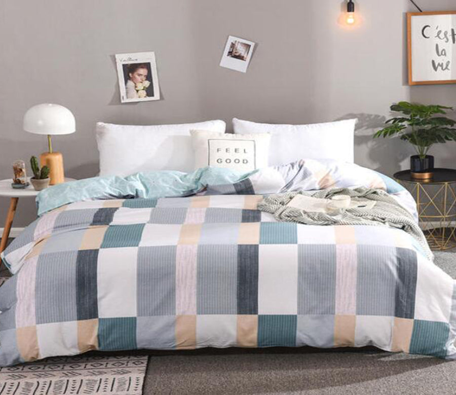 3D Cube Splicing 4184 Bed Pillowcases Quilt