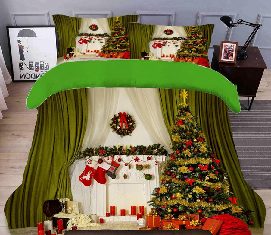 3D Christmas Tree 45132 Christmas Quilt Duvet Cover Xmas Bed Pillowcases
