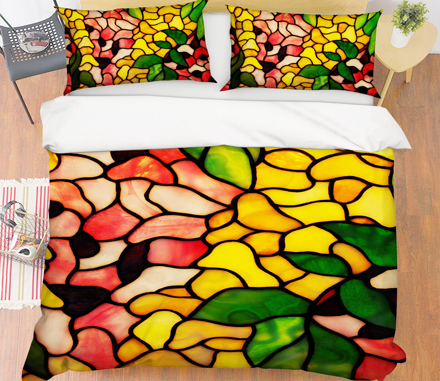 3D Color Block 13151 Bed Pillowcases Quilt
