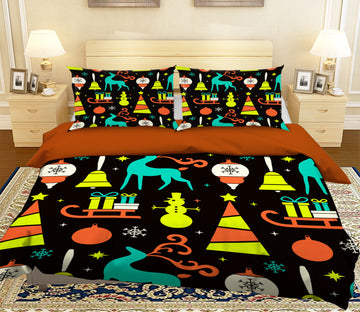 3D Christmas Element Pattern 45033 Christmas Quilt Duvet Cover Xmas Bed Pillowcases