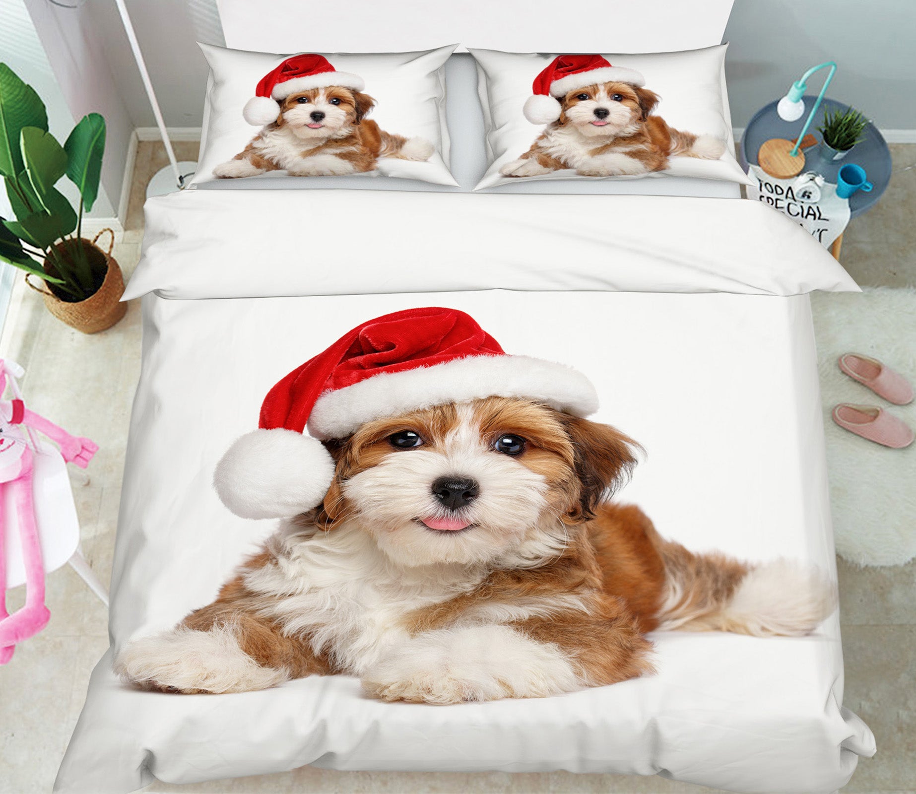 3D Puppy 15071 Bed Pillowcases Quilt