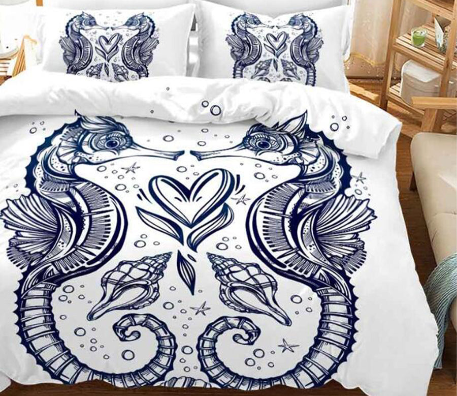 3D Hippocampus Conch 11187 Bed Pillowcases Quilt