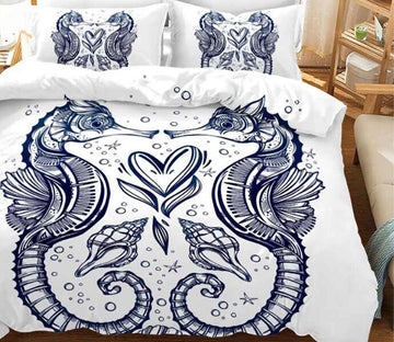 3D Hippocampus Conch 11187 Bed Pillowcases Quilt