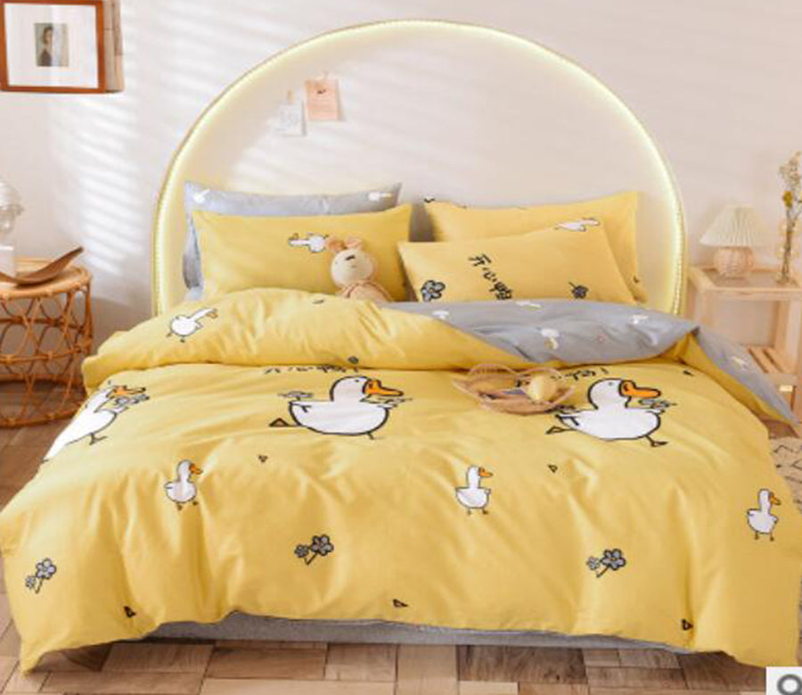 3D Cartoon Duck 20190 Bed Pillowcases Quilt
