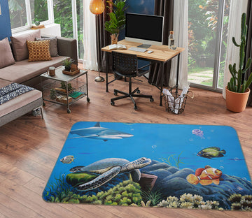 3D Sea Fish 35157 Non Slip Rug Mat