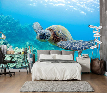 3D Sea Turtle 122 Wall Murals Wallpaper AJ Wallpaper 2 