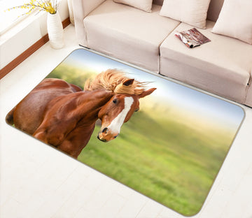 3D Horse Lawn 090 Animal Non Slip Rug Mat