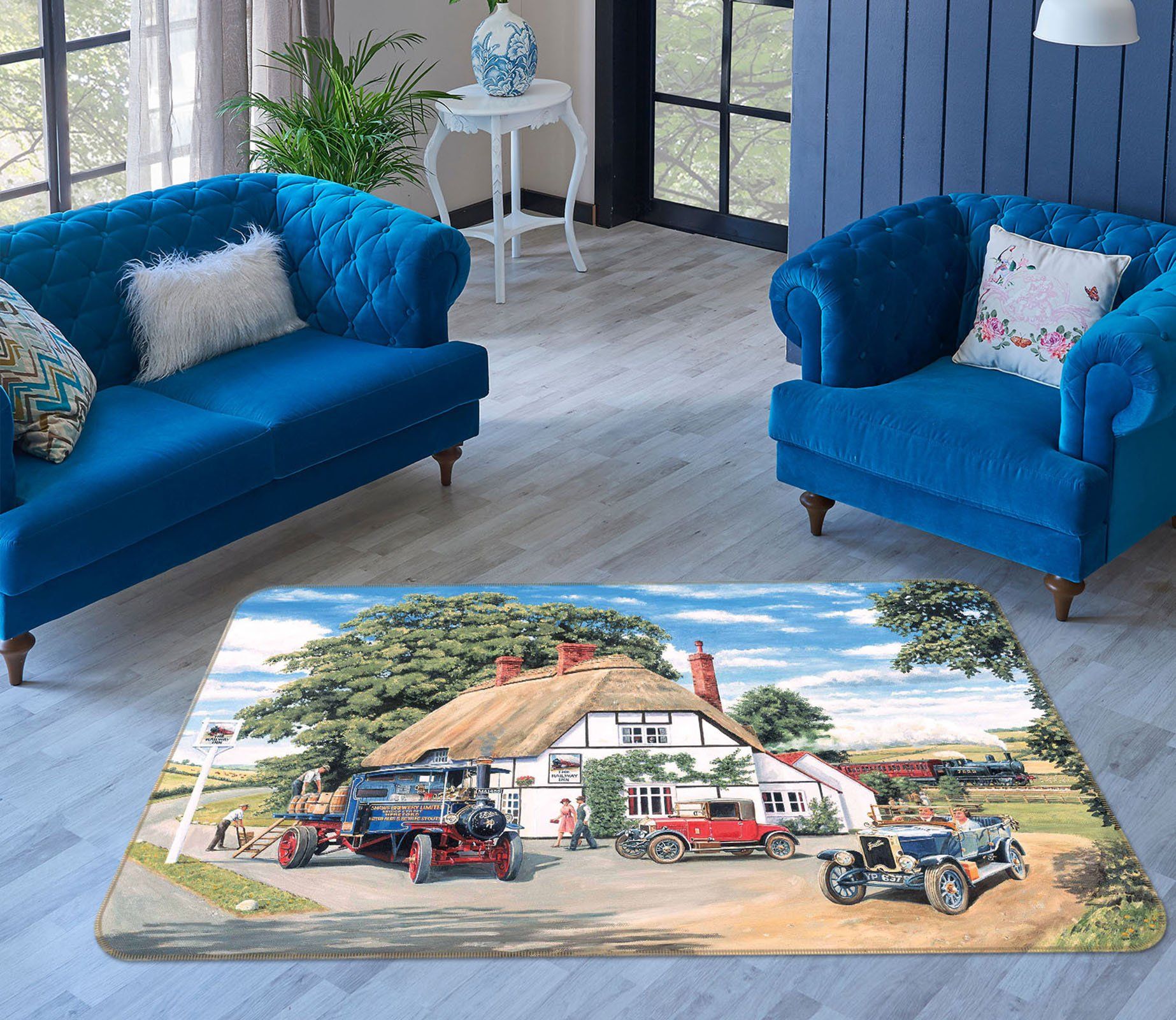 3D Build House 1069 Trevor Mitchell Rug Non Slip Rug Mat Mat AJ Creativity Home 