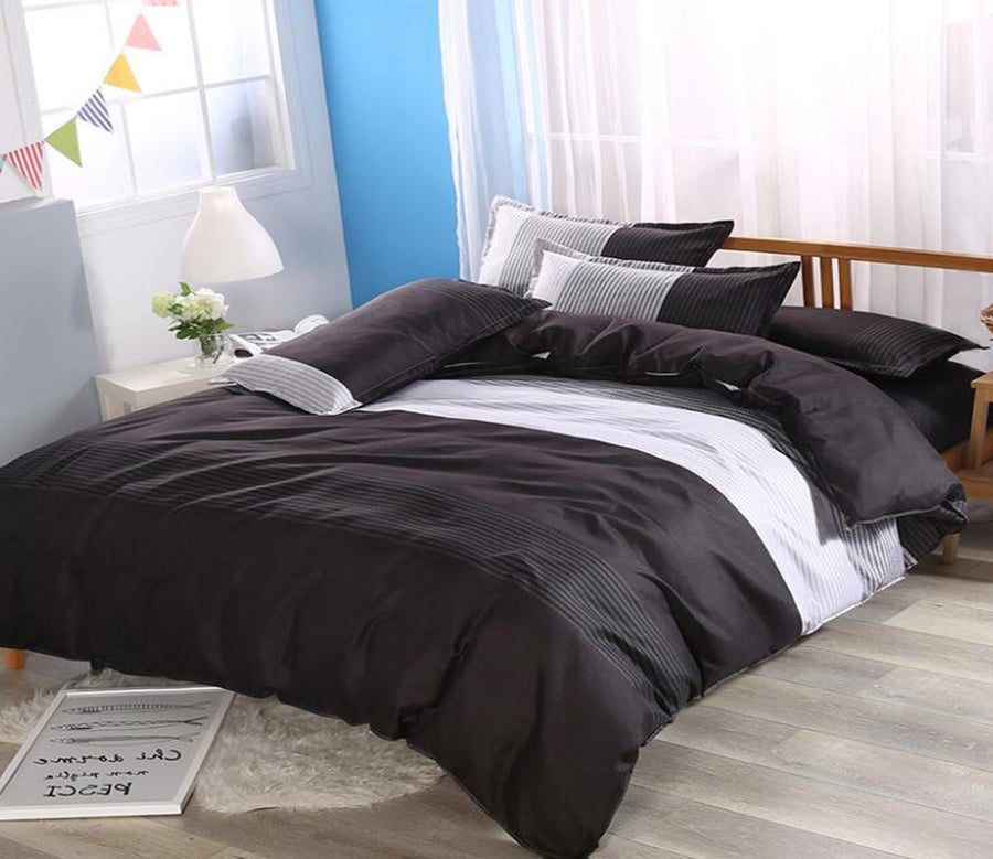3D Black And White Stitching 1143 Bed Pillowcases Quilt
