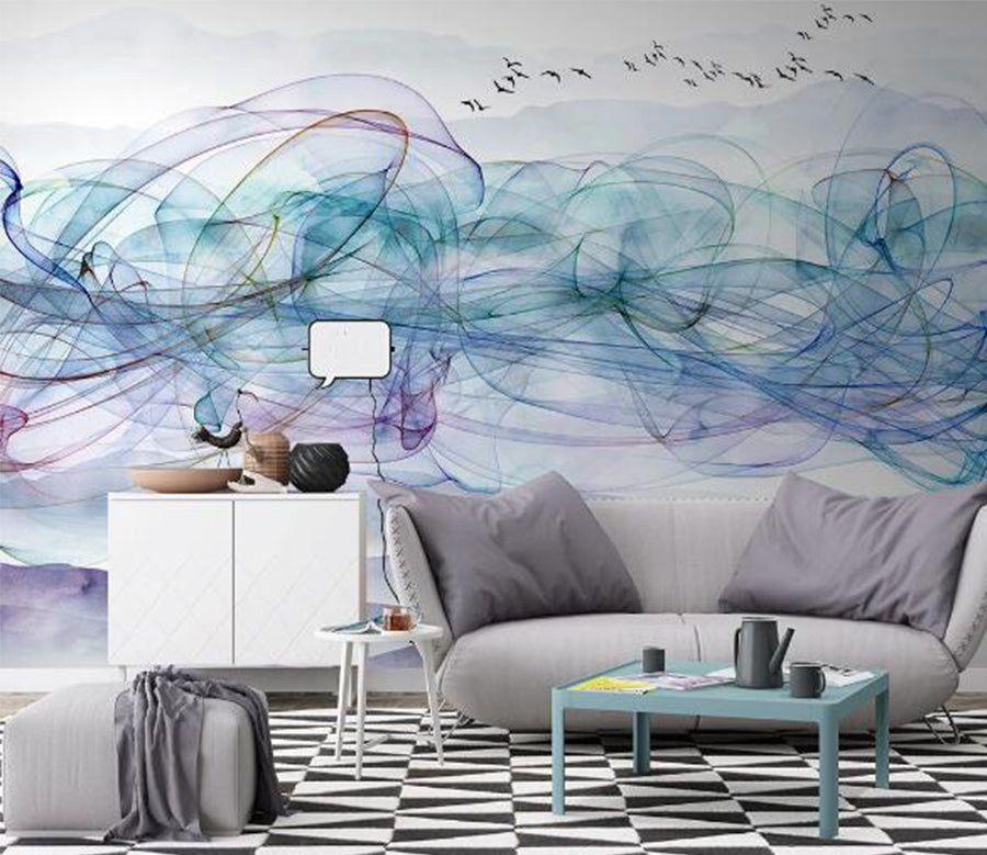 3D Graffiti Blue WC1261 Wall Murals