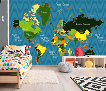 3D Color Painting 2144 World Map Wall Murals Wallpaper AJ Wallpaper 2 