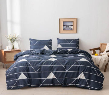3D Horizontal Bar Triangle 12005 Bed Pillowcases Quilt