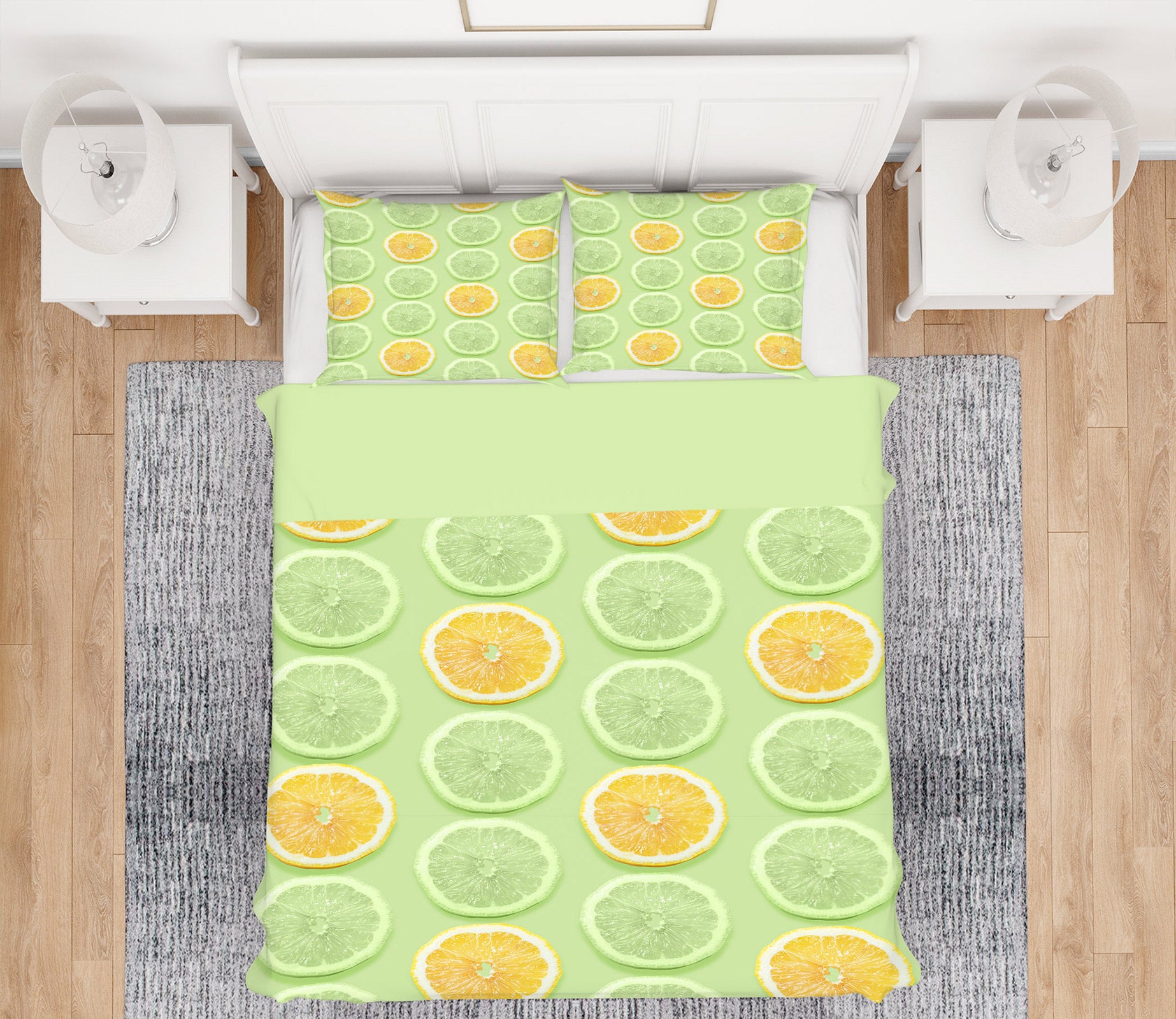 3D Lemon Slices 59123 Bed Pillowcases Quilt